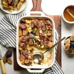 Fig Goat Cheese and Prosciutto Bread Pudding